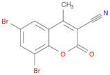 2H-1-Benzopyran-3-carbonitrile, 6,8-dibromo-4-methyl-2-oxo-