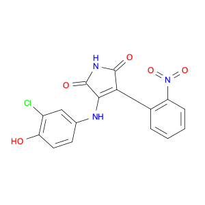 1H-Pyrrole-2,5-dione, 3-[(3-chloro-4-hydroxyphenyl)amino]-4-(2-nitrophenyl)-