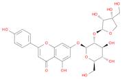 4H-1-Benzopyran-4-one, 7-[(2-O-D-apio-β-D-furanosyl-β-D-glucopyranosyl)oxy]-5-hydroxy-2-(4-hydro...