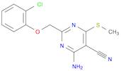 5-Pyrimidinecarbonitrile, 4-amino-2-[(2-chlorophenoxy)methyl]-6-(methylthio)-