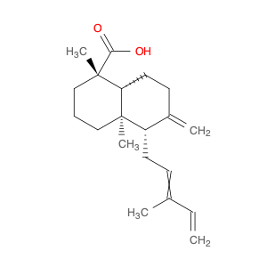 1-Naphthalenecarboxylic acid, decahydro-1,4a-dimethyl-6-methylene-5-(3-methyl-2,4-pentadienyl)-, (…