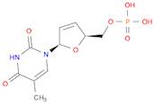 5'-Thymidylic acid, 2',3'-didehydro-3'-deoxy-