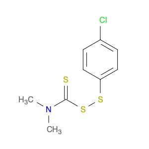 Carbamo(dithioperoxo)thioic acid, dimethyl-, 4-chlorophenyl ester (9CI)