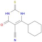 5-Pyrimidinecarbonitrile, 6-cyclohexyl-1,2,3,4-tetrahydro-4-oxo-2-thioxo-