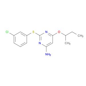 4-Pyrimidinamine, 2-[(3-chlorophenyl)thio]-6-(1-methylpropoxy)-