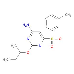 4-Pyrimidinamine, 6-[(3-methylphenyl)sulfonyl]-2-(1-methylpropoxy)-