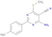 5-Pyrimidinecarbonitrile, 4-amino-2-(4-methylphenyl)-6-(methylthio)-