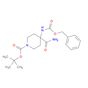 1-Piperidinecarboxylic acid, 4-(aminocarbonyl)-4-[[(phenylmethoxy)carbonyl]amino]-, 1,1-dimethylet…