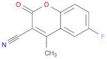 2H-1-Benzopyran-3-carbonitrile, 6-fluoro-4-methyl-2-oxo-