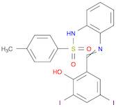 Benzenesulfonamide, N-[2-[[(2-hydroxy-3,5-diiodophenyl)methylene]amino]phenyl]-4-methyl-