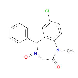 2H-1,4-Benzodiazepin-2-one, 7-chloro-1,3-dihydro-1-methyl-5-phenyl-, 4-oxide