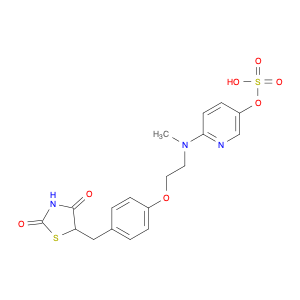 2,4-Thiazolidinedione, 5-[[4-[2-[methyl[5-(sulfooxy)-2-pyridinyl]amino]ethoxy]phenyl]methyl]-