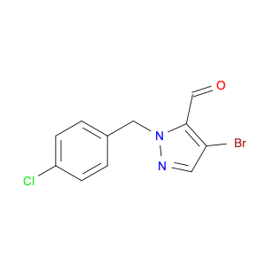 1H-Pyrazole-5-carboxaldehyde, 4-bromo-1-[(4-chlorophenyl)methyl]-