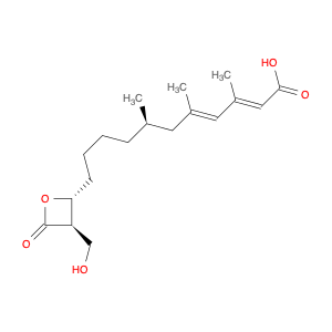 2,4-Undecadienoic acid, 11-[(2R,3R)-3-(hydroxymethyl)-4-oxo-2-oxetanyl]-3,5,7-trimethyl-, (2E,4E...