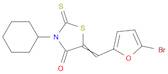 4-Thiazolidinone, 5-[(5-bromo-2-furanyl)methylene]-3-cyclohexyl-2-thioxo-