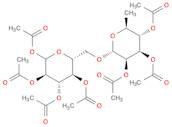 D-Glucopyranose, 6-O-(2,3,4-tri-O-acetyl-6-deoxy-α-L-mannopyranosyl)-, 1,2,3,4-tetraacetate