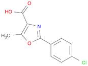 4-Oxazolecarboxylic acid, 2-(4-chlorophenyl)-5-methyl-