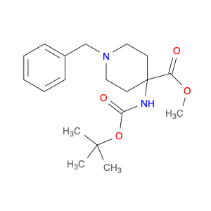 4-Piperidinecarboxylic acid, 4-[[(1,1-dimethylethoxy)carbonyl]amino]-1-(phenylmethyl)-, methyl est…