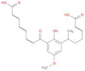 2,4,6-Octatrienoic acid, 8-[3-(5-carboxy-1-methyl-4-pentenyl)-2-hydroxy-5-methoxyphenyl]-8-oxo-