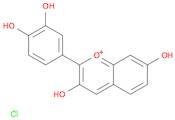 1-Benzopyrylium, 2-(3,4-dihydroxyphenyl)-3,7-dihydroxy-, chloride (1:1)