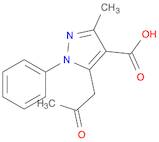 1H-Pyrazole-4-carboxylic acid, 3-methyl-5-(2-oxopropyl)-1-phenyl-