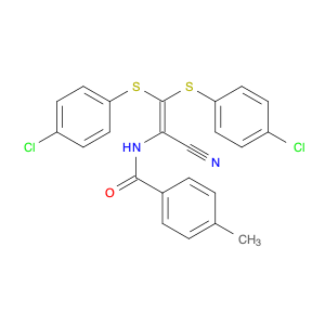 Benzamide, N-[2,2-bis[(4-chlorophenyl)thio]-1-cyanoethenyl]-4-methyl-