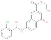 3-Pyridinecarboxylic acid, 2-chloro-, 2-(ethoxycarbonyl)-4-oxo-4H-1-benzopyran-7-yl ester