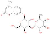 2H-1-Benzopyran-2-one, 7-[[3-O-(6-deoxy-α-L-galactopyranosyl)-β-D-galactopyranosyl]oxy]-4-methyl-