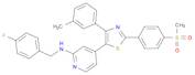 2-Pyridinamine, N-[(4-fluorophenyl)methyl]-4-[4-(3-methylphenyl)-2-[4-(methylsulfonyl)phenyl]-5-th…