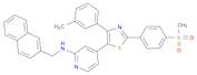 2-Pyridinamine, 4-[4-(3-methylphenyl)-2-[4-(methylsulfonyl)phenyl]-5-thiazolyl]-N-(2-naphthalenylm…