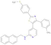 2-Pyridinamine, 4-[4-(3-methylphenyl)-2-[4-(methylthio)phenyl]-5-thiazolyl]-N-(2-naphthalenylmethy…