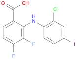 Benzoic acid, 2-[(2-chloro-4-iodophenyl)amino]-3,4-difluoro-