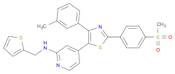 2-Pyridinamine, 4-[4-(3-methylphenyl)-2-[4-(methylsulfonyl)phenyl]-5-thiazolyl]-N-(2-thienylmethyl…