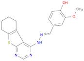 Benzaldehyde, 4-hydroxy-3-methoxy-, 2-(5,6,7,8-tetrahydro[1]benzothieno[2,3-d]pyrimidin-4-yl)hyd...