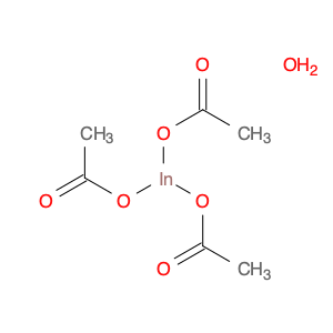 Acetic acid, indium(3+) salt, monohydrate (9CI)