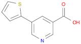 3-Pyridinecarboxylic acid, 5-(2-thienyl)-