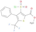 2-Thiophenecarboxylic acid, 3-(chlorosulfonyl)-4-phenyl-5-(trifluoromethyl)-, methyl ester