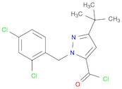 1H-Pyrazole-5-carbonyl chloride, 1-[(2,4-dichlorophenyl)methyl]-3-(1,1-dimethylethyl)-