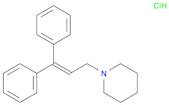 Piperidine, 1-(3,3-diphenyl-2-propen-1-yl)-, hydrochloride (1:1)