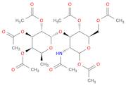 D-Glucopyranose, 2-(acetylamino)-2-deoxy-3-O-(2,3,4-tri-O-acetyl-6-deoxy-α-L-galactopyranosyl)-, 1…