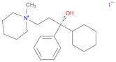 Piperidinium, 1-(3-cyclohexyl-3-hydroxy-3-phenylpropyl)-1-methyl-, iodide, (R)- (8CI,9CI)