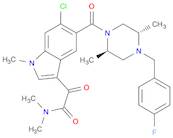 1H-Indole-3-acetamide, 6-chloro-5-[[(2R,5S)-4-[(4-fluorophenyl)methyl]-2,5-dimethyl-1-piperaziny...