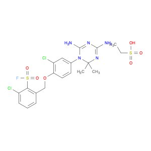 Ethanesulfonic acid, compd. with 2-chloro-6-[[2-chloro-4-(4,6-diamino-2,2-dimethyl-1,3,5-triazin-1…
