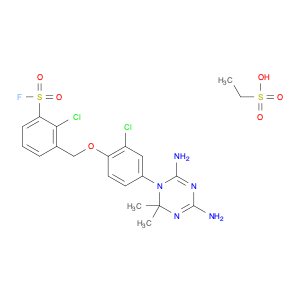 Ethanesulfonic acid, compd. with 2-chloro-3-[[2-chloro-4-(4,6-diamino-2,2-dimethyl-1,3,5-triazin-1…