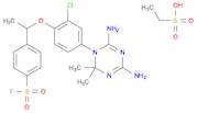 Ethanesulfonic acid, compd. with 4-[1-[2-chloro-4-(4,6-diamino-2,2-dimethyl-1,3,5-triazin-1(2H)-...