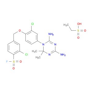 Ethanesulfonic acid, compd. with 2-chloro-4-[[2-chloro-4-(4,6-diamino-2,2-dimethyl-1,3,5-triazin-1…