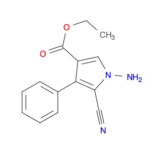 1H-Pyrrole-3-carboxylic acid, 1-amino-5-cyano-4-phenyl-, ethyl ester