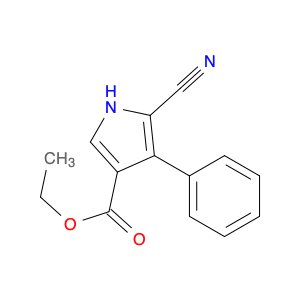 1H-Pyrrole-3-carboxylic acid, 5-cyano-4-phenyl-, ethyl ester