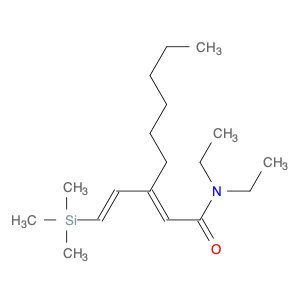 2-Nonenamide, N,N-diethyl-3-[(1E)-2-(trimethylsilyl)ethenyl]-, (2E)-
