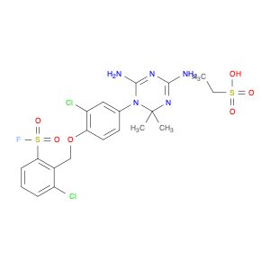 Ethanesulfonic acid, compd. with 3-chloro-2-[[2-chloro-4-(4,6-diamino-2,2-dimethyl-1,3,5-triazin-1…